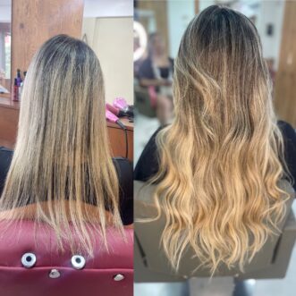 mega hair - antes e depois